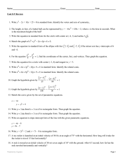 1. Write y &ndash; 2x + 10y + 23 = 0 in standard form. Identify the