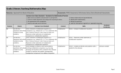 Math Yearlong Curriculum Map Grade 4 Honors