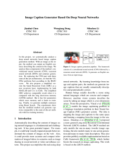 Image Caption Generator Based On Deep Neural Networks
