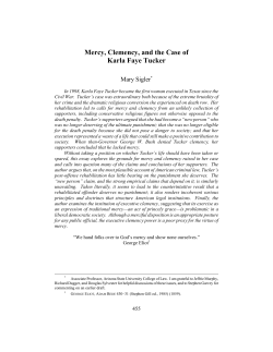 Mercy, Clemency, and the Case of Karla Faye Tucker