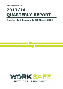 2013/14 Quarterly report - Quarter 3: 1 January to 31