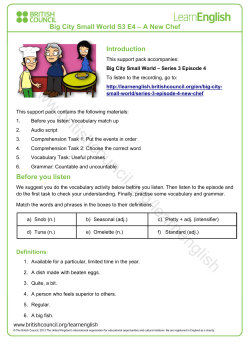 Support Pack 535KB - British Council Learn English