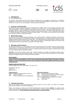 IDS-iSYS Intact PINP Instructions For Use IS-4000 1
