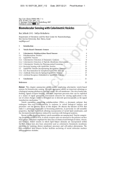 Biomolecular Sensing with Colorimetric Vesicles