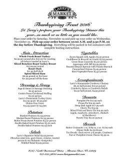Thanksgiving Feast 2016