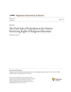The Dark Side of Federalism in the Ninties
