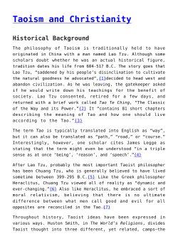Taoism and Christianity