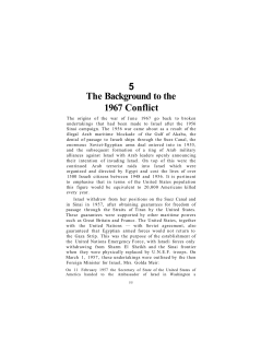 5 The Background to the 1967 Conflict