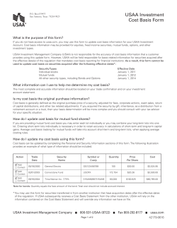 Brokerage Cost Basis Form