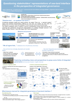 &ldquo;Dessine-moi&hellip; un syst&egrave;me mer-terre !&rdquo; Exploring contrasting views