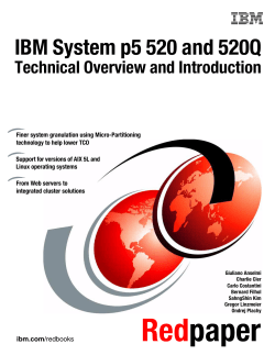 IBM System p5 520 and 520Q Technical Overview and Introduction
