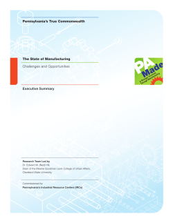 The State of Manufacturing Challenges and Opportunities Executive