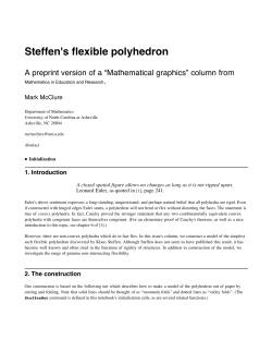 Steffen`s flexible polyhedron