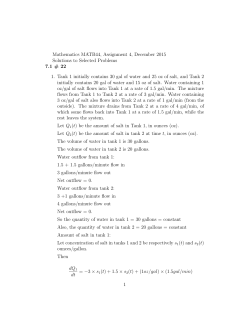 Mathematics MATB44, Assignment 4, December 2015 Solutions to