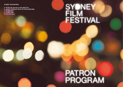 PATRON PROGRAM - Sydney Film Festival