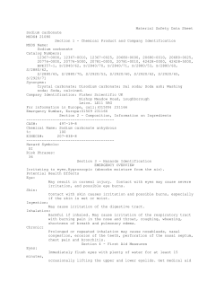 Material Safety Data Sheet Sodium carbonate MSDS# 21080