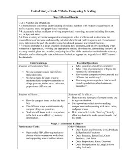Comparing and Scaling UbD Unit Plan
