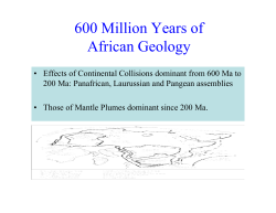600 Million Years of African Geology
