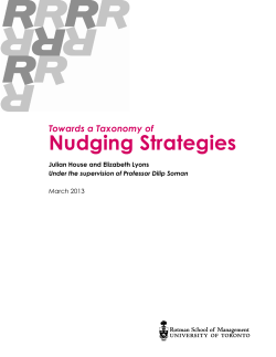 Nudging Strategies - Rotman School of Management