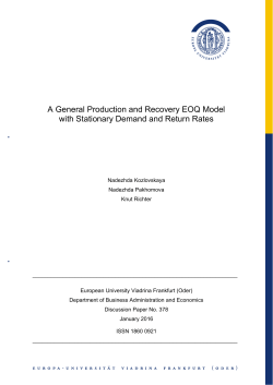 A General Production and Recovery EOQ Model with