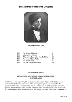 20011b, Frederick Douglass, Six Lectures of Frederick Douglass