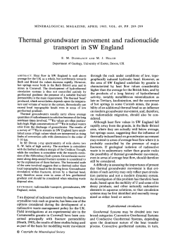 Thermal groundwater movement and radionuclide transport