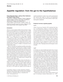 Appetite regulation: from the gut to the hypothalamus