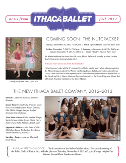Fall 2012 Ithaca Ballet News