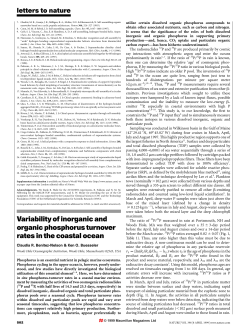Temporal variability of inorganic and organic phosphorus turnover