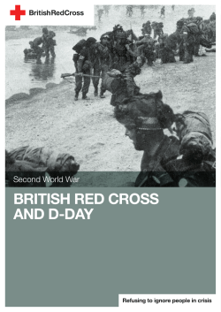 Second World War BRITISH RED CROSS AND D-DAY