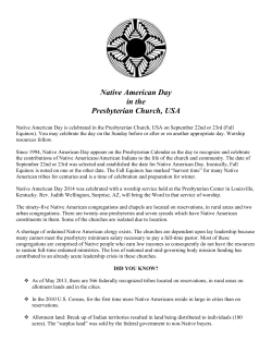 Native American Day in the Presbyterian Church, USA