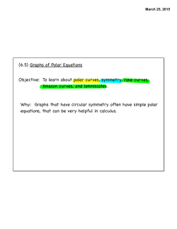 To learn about polar curves, symmetry, rose curves, limacon curves