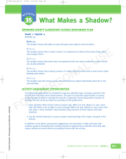 35. What Makes a Shadow?