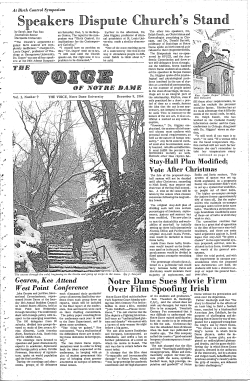 The Voice of Notre Dame - University of Notre Dame Archives