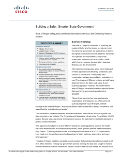 Building a Safer, Smarter State Government