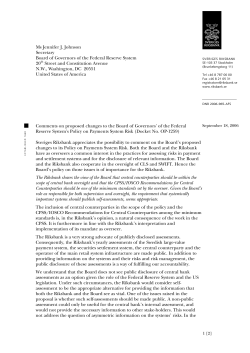 Comments on proposed changes to the Board of Governors` of the