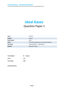 Ideal Gases - SAVE MY EXAMS!