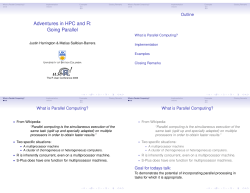 Adventures in HPC and R: Going Parallel
