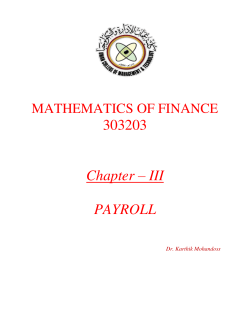 303203 Chapter &ndash; III PAYROLL