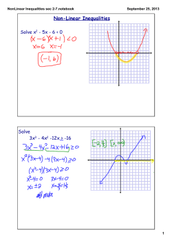 NonLinear Inequalities sec 2