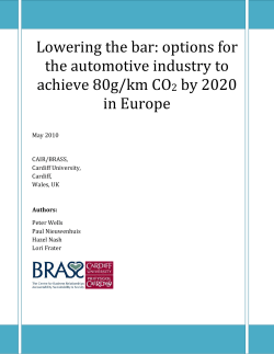 Lowering the bar: options for the automotive industry to achieve 80g