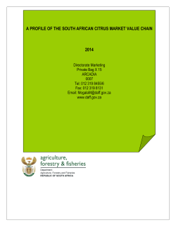 a profile of the south african citrus market value chain 2014