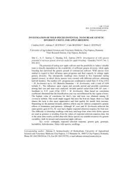 Investigation of wild species potential to increase genetic diversity