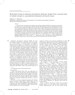 Page 1 Hydrologic forcing of submarine groundwater discharge