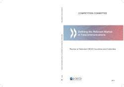 Defining the Relevant Market in Telecommunications