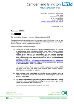 BMI - Camden and Islington NHS Foundation Trust
