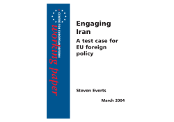 Engaging Iran: A test case for EU foreign policy