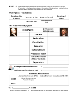 Leaders Federalism Constitution Economy National Bank Protective