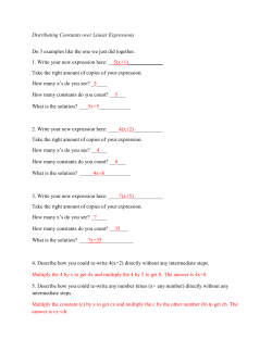 Distributing Constants over Linear Expressions Do 3