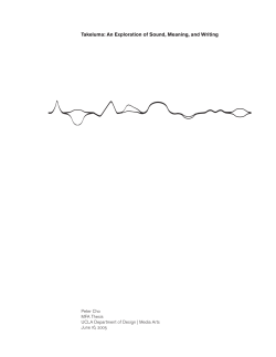 Takeluma: An Exploration of Sound, Meaning, and Writing